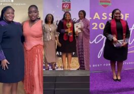 Bisola Aiyeola daughter graduates from Secondary school