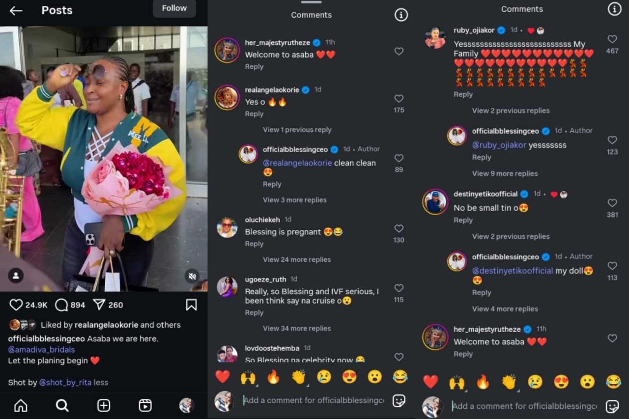 Celebrities react as Blessing CEO storm Asaba