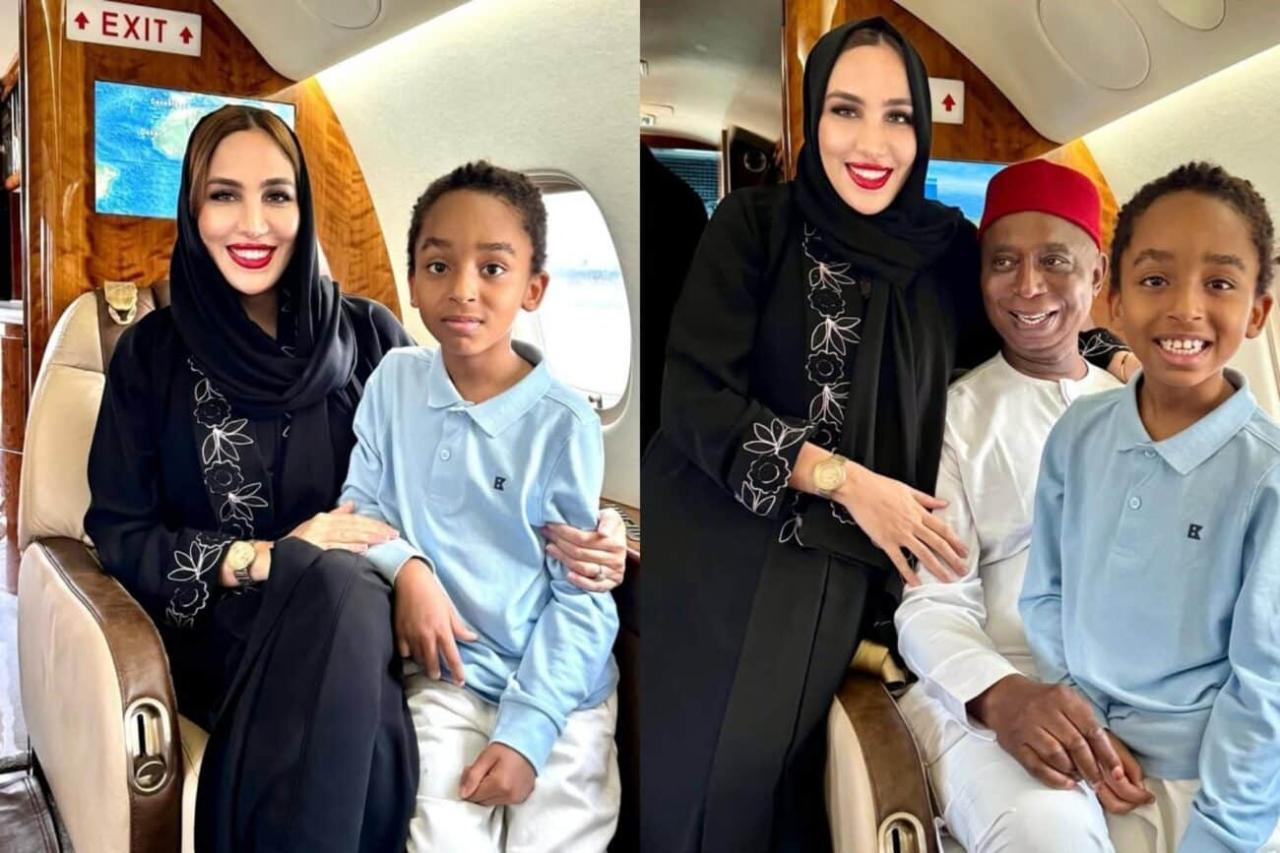 Laila Charani shares family photo with Ned Nwoko and son
