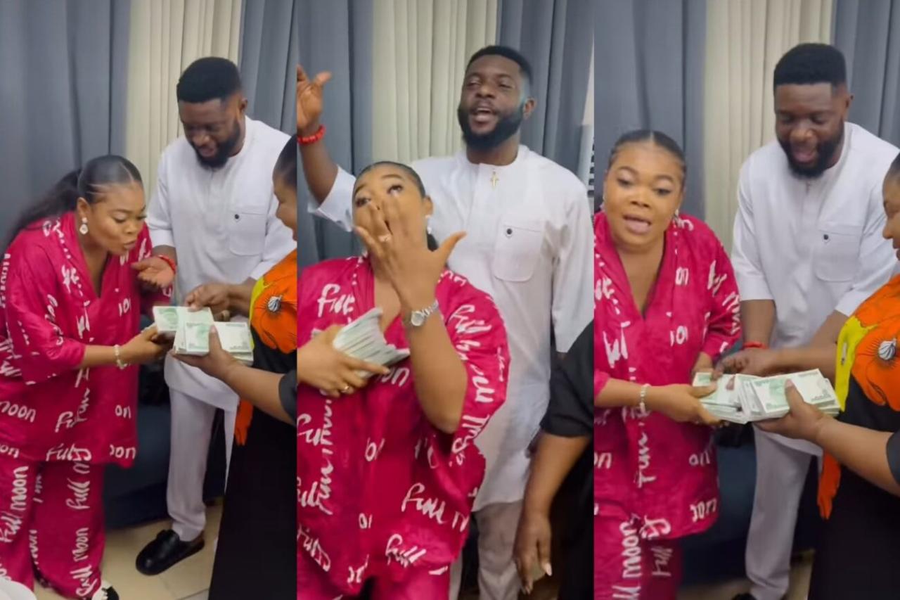Ruby Ojiakor and husband visits Chineyere Udoma