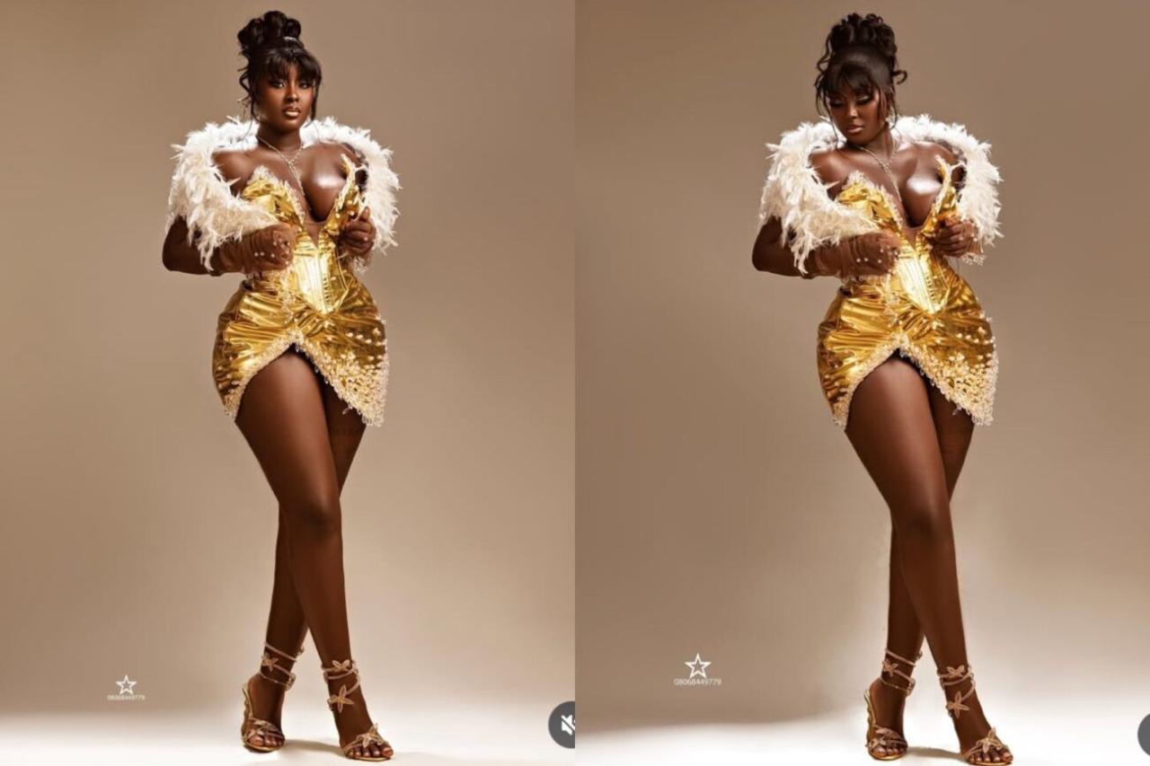 Alexer Peres marks birthday in gold dress
