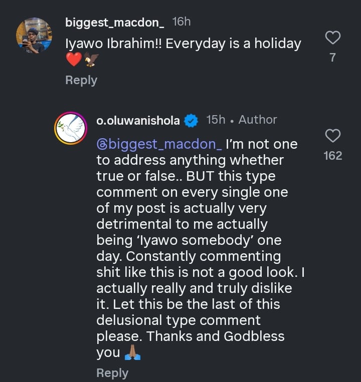 Sola Ogudugu slams follower for referring to her as Iyawo Ibrahim