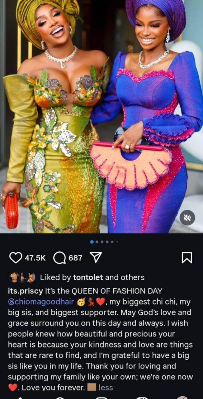 Priscilla Ojo celebrates Chioma Good Hair's birthday