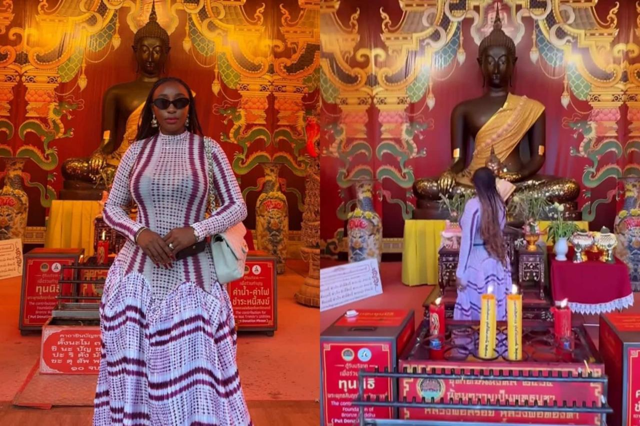 Ini Edo visits Buddha Temple