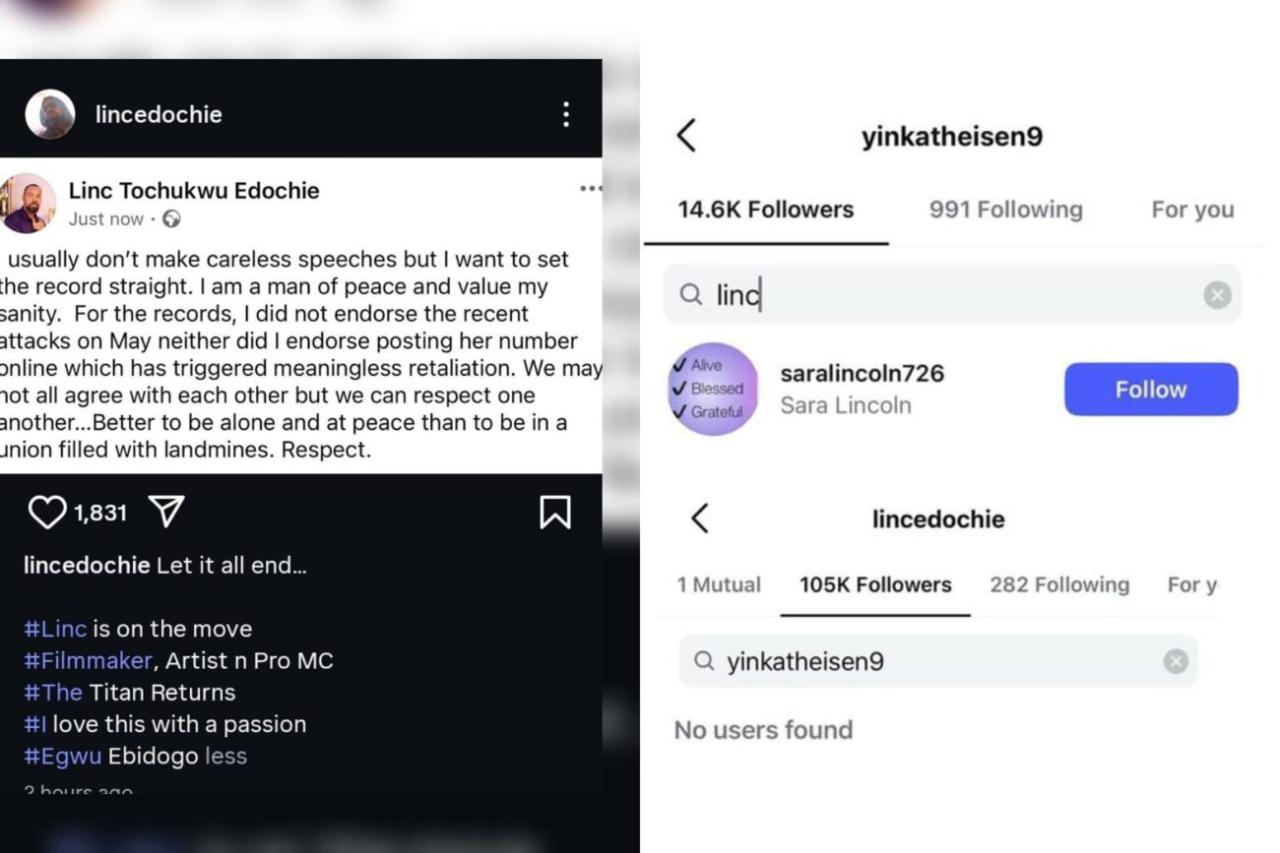 Linc Edochie distances himself from Yinka