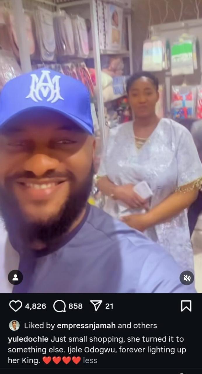 Yul Edochie takes Judy Austin shopping