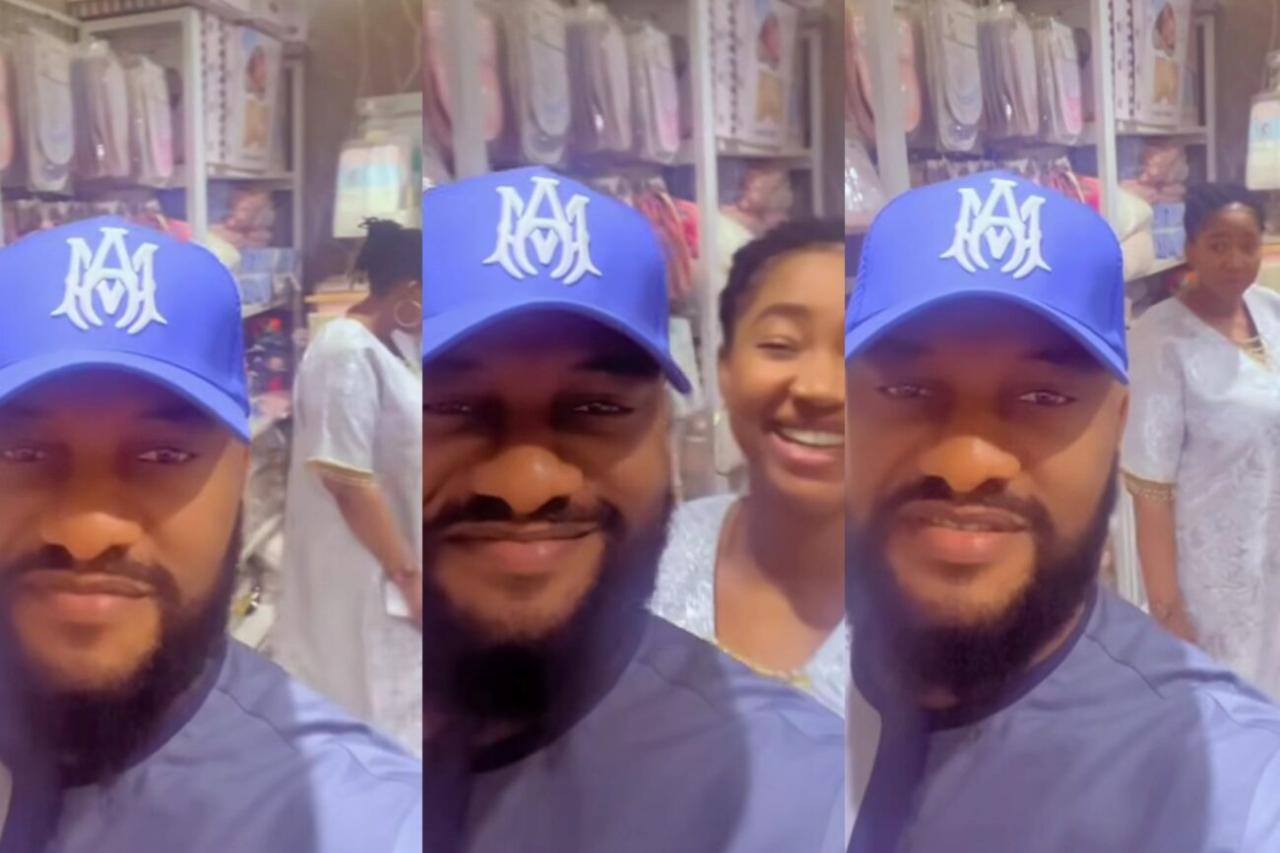 Yul Edochie takes Judy Austin shopping