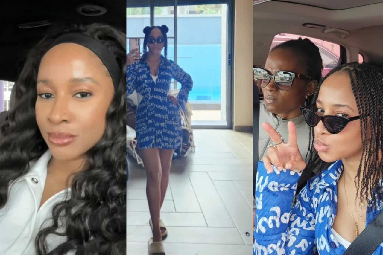 Adesua Etomi brags about raising babies and still being a baby girl
