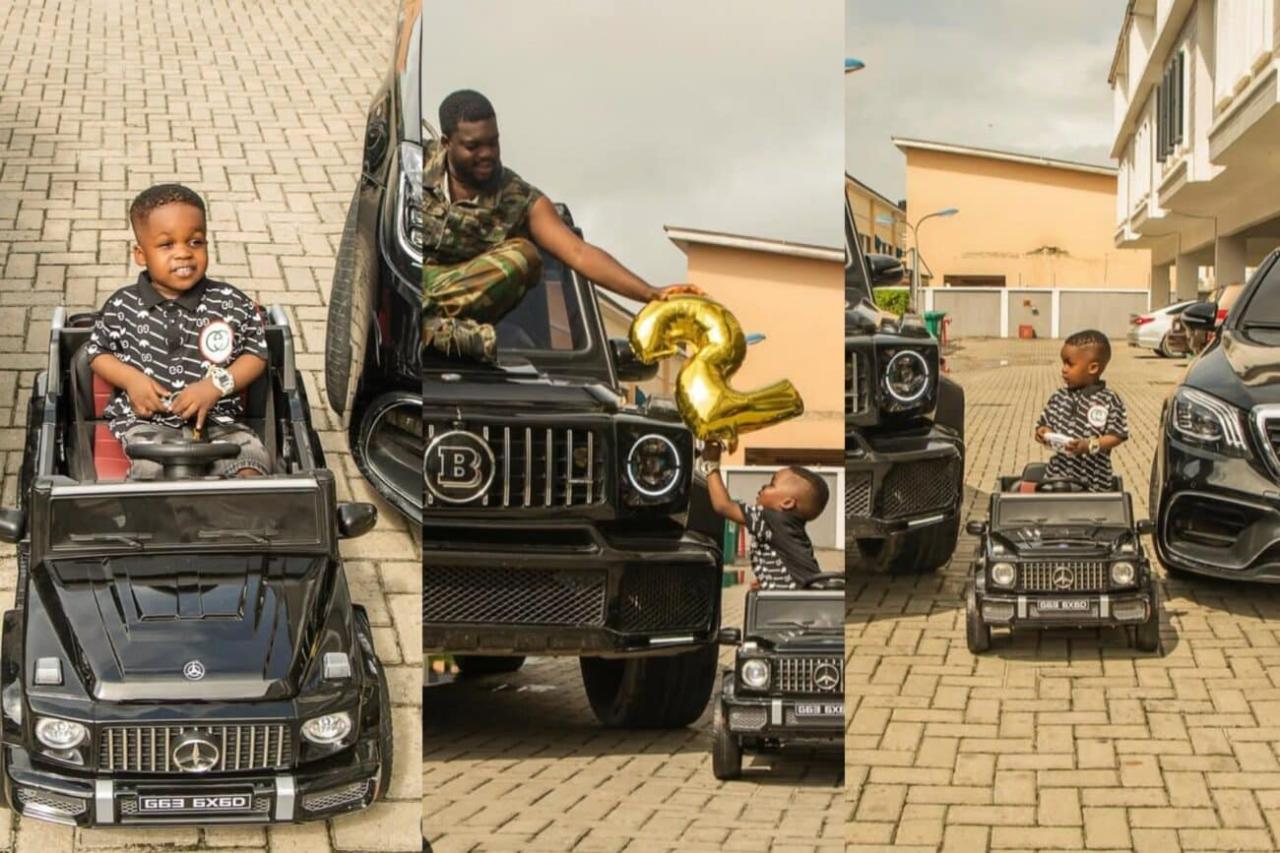Cute Abiola celebrates son's 2nd birthday