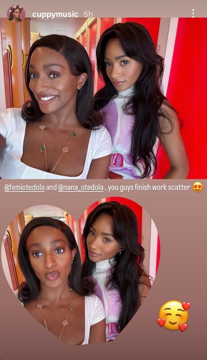 DJ Cuppy hails parents over her and Temi's beauty