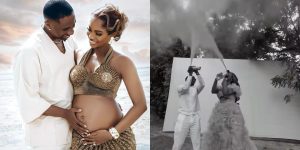 First Picture Emerges As Priscilla Ojo Welcomes First Child With Husband, Juma Jux