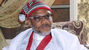 "Stop Talking When I'm Talking" - Nnamdi Kanu Angrily Tells Lawyer In Court (Video)