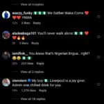 Liverpool fans in Nigeria had plenty to cheer about this week after the club’s official Instagram account appeared to embrace 16-year-old sensation Rio Ngumoha as one of their own.