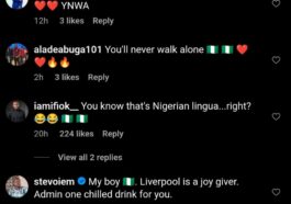 Liverpool fans in Nigeria had plenty to cheer about this week after the club’s official Instagram account appeared to embrace 16-year-old sensation Rio Ngumoha as one of their own.