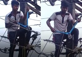 Man climbs electric pole and cuts power to entire village after girlfriend doesn