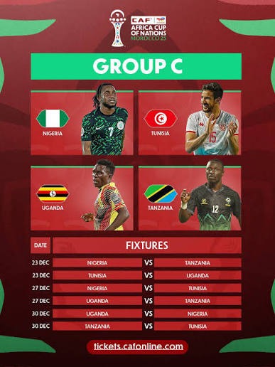 CAF Announces Ticket Prices for AFCON 2025 in Morocco— Nigeria vs Tunisia Ticket Costs Revealed