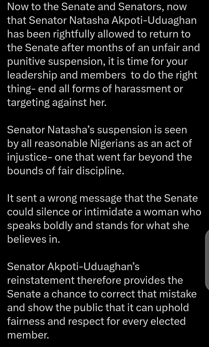 Ezekwesili Reacts As She Shares Photos Of Natasha Smiling After Resuming At The National Assembly Ezekwesili Reacts As She Shares Photos Of Natasha Smiling After Resuming At The National Assembly