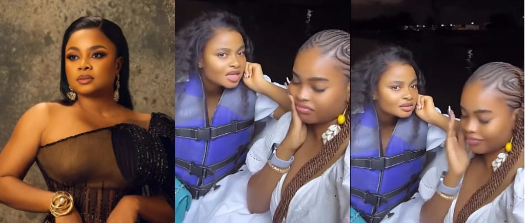 Bimbo Ademoye Playfully Reprimands Sister Eyiyemi Afolayan For Cheeky Dance Moves Bimbo Ademoye Playfully Reprimands Sister Eyiyemi Afolayan For Cheeky Dance Moves